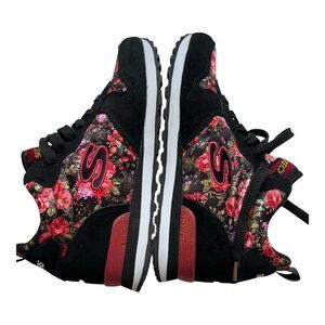 Skechers Women's Floral Black Sneakers